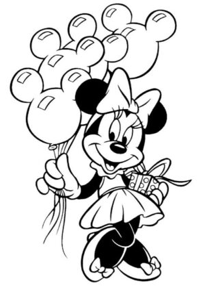 minnie mouse para colorear