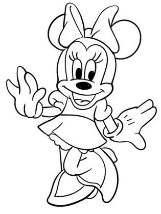 minnie mouse para colorear