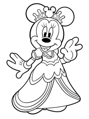 minnie mouse para colorear