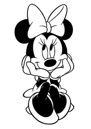 minnie para colorear