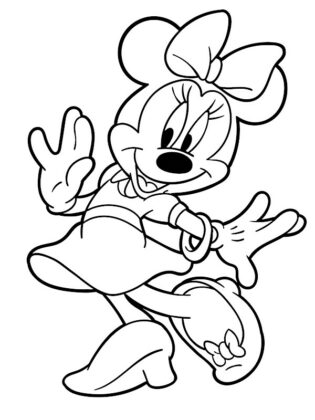 minnie para colorear