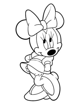 minnie para colorear