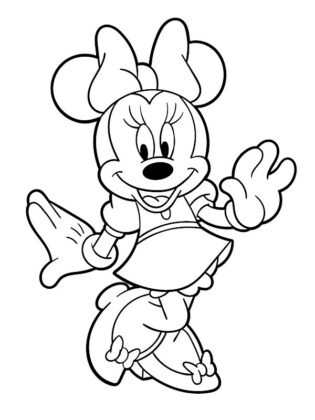 minnie para colorear