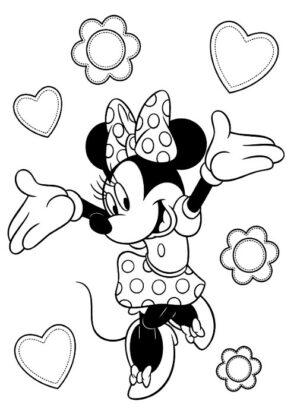 minnie para colorear