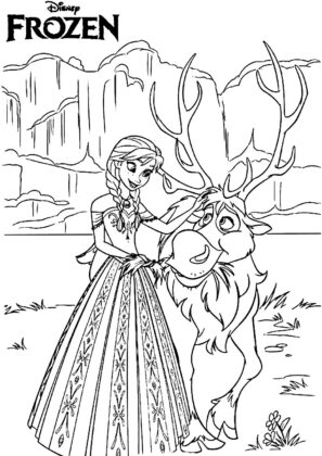 para colorear frozen
