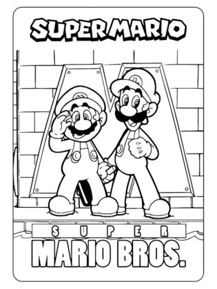 personajes mario bros para colorear