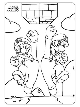 personajes mario bros para colorear