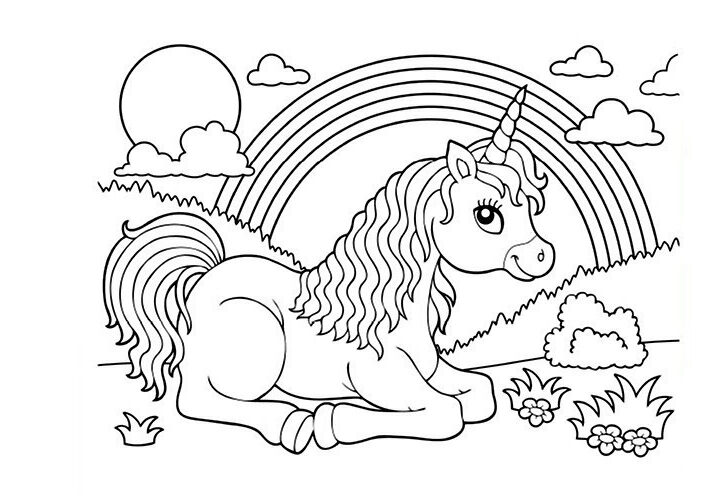 unicornio dibujo para colorear