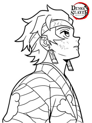 demon slayer para colorear