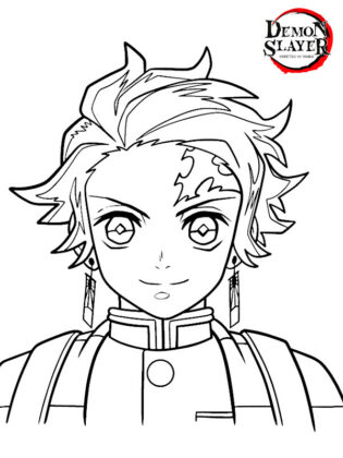 demon slayer para colorear