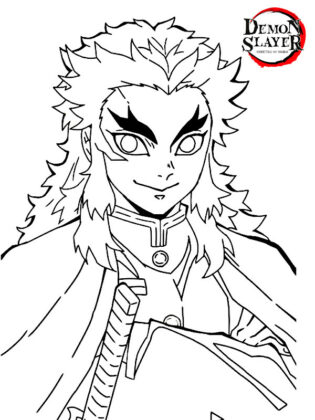demon slayer para colorear