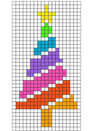 arbol de navidad pixel art
