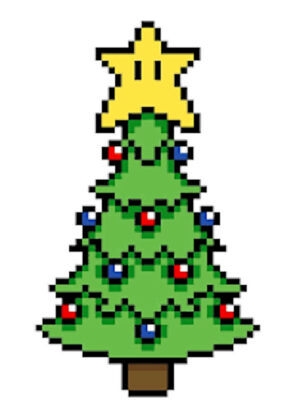 arbol de navidad pixel art