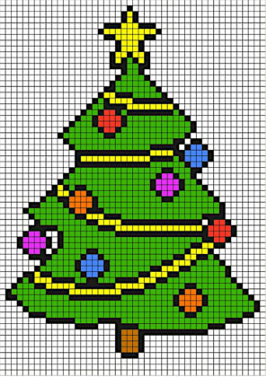 arbol de navidad pixel art