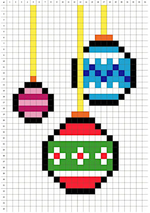 bola de navidad pixel art