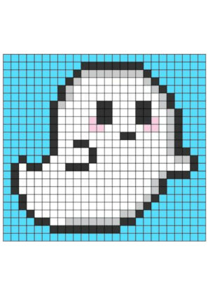 dibujos de halloween pixel art