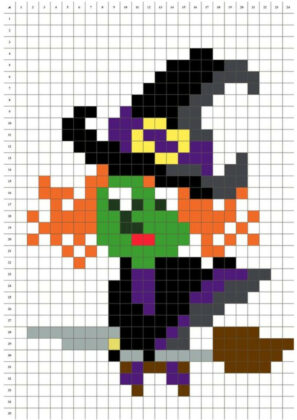 dibujos de halloween pixel art