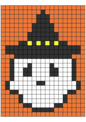 halloween pixel art