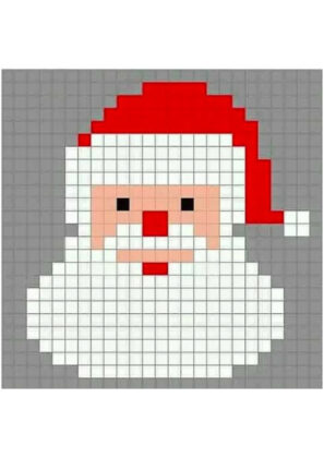 papa noel pixel art