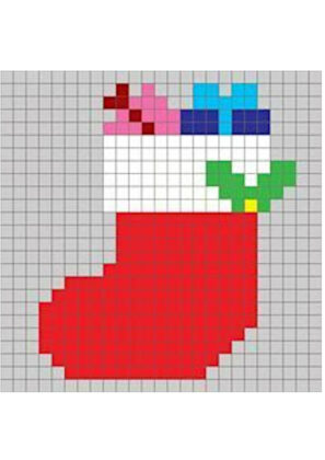 pixel art de navidad
