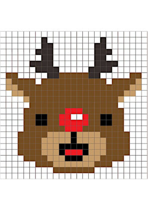 pixel art de navidad