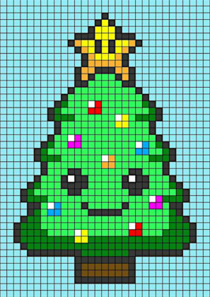 pixel art navidad