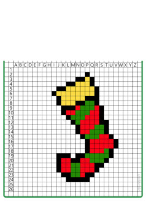 pixel art navidad facil