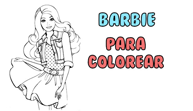 barbie para colorear