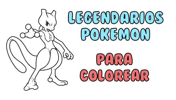 legendarios pokemon para colorear