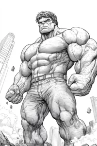 dibujo de hulk para colorear