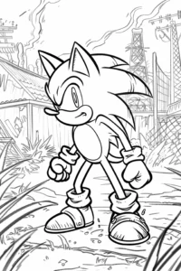 dibujo de sonic para colorear