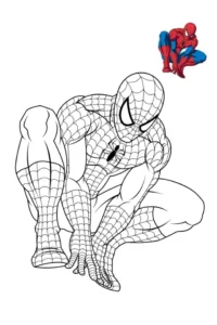 dibujo de spiderman para colorear