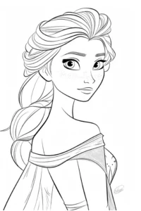dibujo frozen para colorear