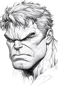 dibujo hulk para colorear