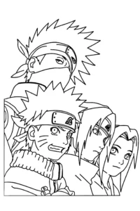dibujo para colorear de naruto