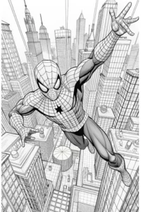 dibujo para colorear de spiderman