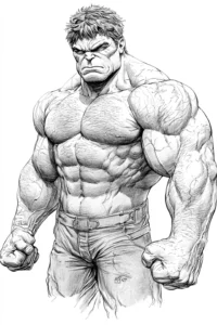 dibujo para colorear hulk