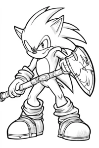 dibujo para colorear sonic