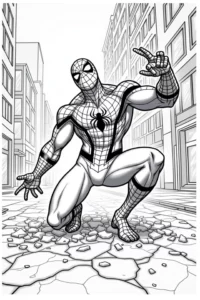dibujo para colorear spiderman