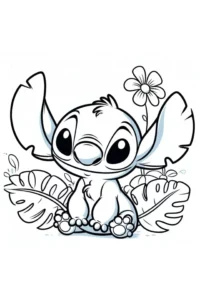 dibujo para colorear stitch
