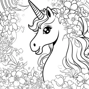 dibujo para colorear unicornio