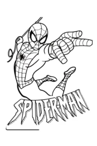 dibujo spiderman colorear