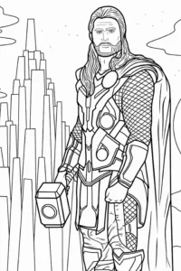 dibujo superheroe para colorear