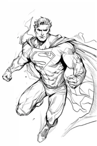 dibujo superheroes para colorear