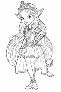 dibujos para colorear de la princesa