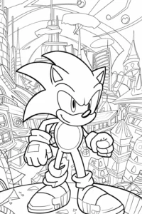 dibujos para colorear de sonic