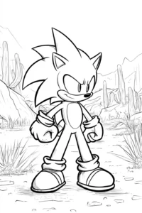 dibujos para colorear sonic