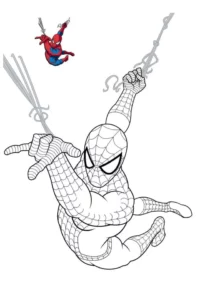 dibujos spiderman para colorear