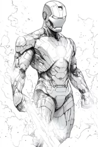 iron man dibujo para colorear