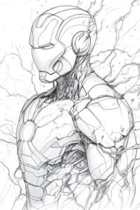 ironman para colorear